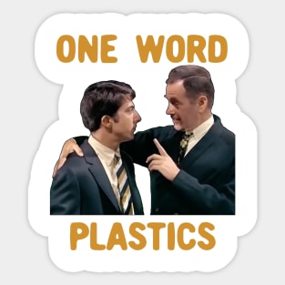 One Word. Plastics. The Graduate Sticker